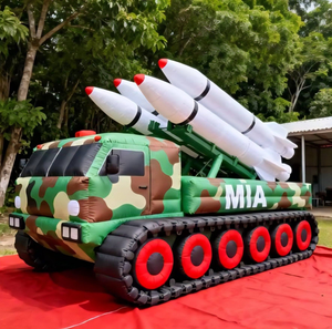 Modèle de char gonflable camouflage en PVC, réplique pour décoration d'événements, affichage publicitaire extérieur, impression personnalisée - Product Image 2