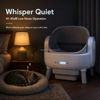 Toilette automatique intelligente pour chat, bac à litière autonettoyant sans pelle, avec parois épaisses