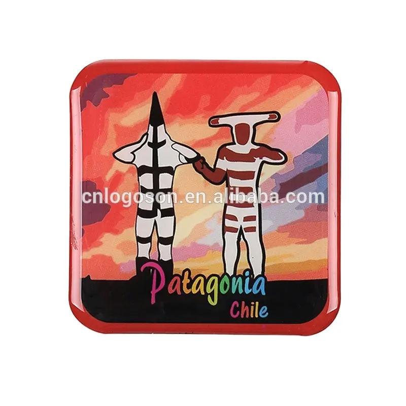 다른 디자인 파타고니아 관광 칠레 기념품 인쇄 종이 에폭시 냉장고 자석