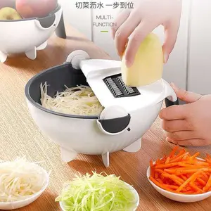Alat pemotong sayuran bentuk bulat, pengiris sayuran rumah tangga pemotong sayur dengan tangan