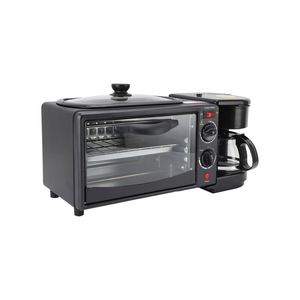 3-in-1 Electric Breakfast Maker Non-Stick Frying Pan <b>Toaster</b> Oven Coffee Machine (Plastic Housing)-Household Hotel Use 7L - Product Image 1