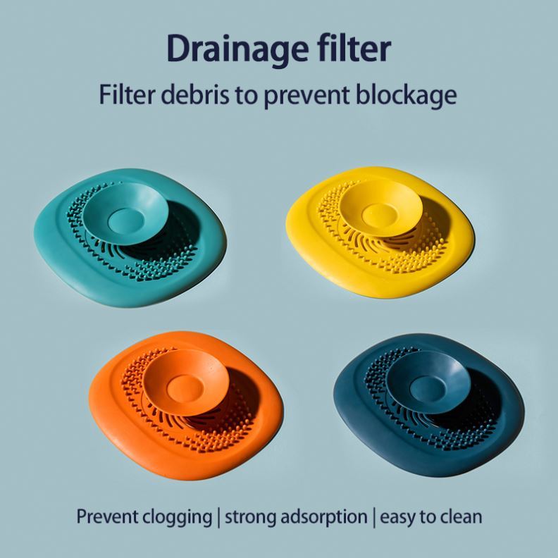Bathroom Accessories Deodorant Plug Silicone Sink Drain Strainer Hair Catchers Rubber Shower Bathtub Floor Filter Water Stopper · image 2