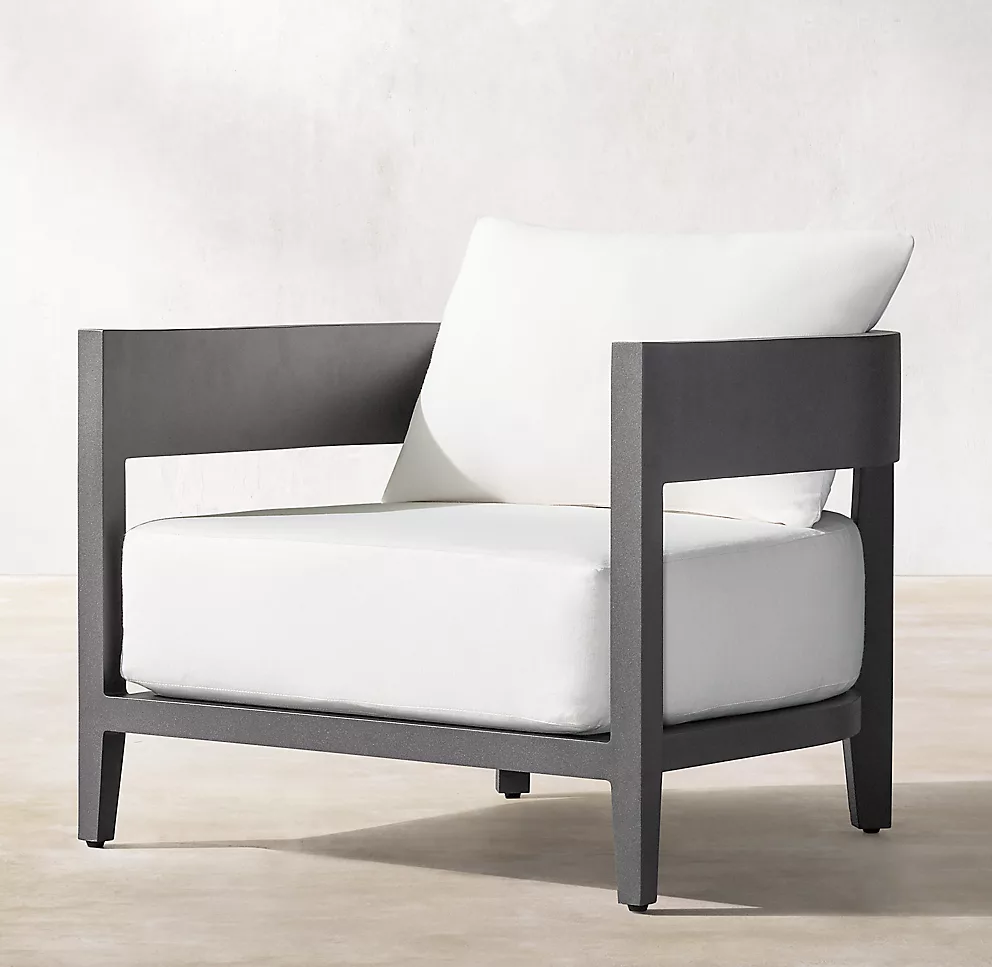 Hot sale luxury outdoor furniture classic all weather aluminum metal garden sofa