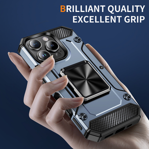 เคสโทรศัพท์ TPU+PC แข็งแรงทนทาน พร้อมขาตั้งหมุนได้ 360 องศา และที่ยึดแม่เหล็กสำหรับ 16/15/14 Pro Max - Product Image 5