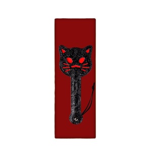Genuine Leather Embossed Cat Slapper 28cm Long BDSM <b>Spanking</b> <b>Paddle</b> For Adults - Product Image 3