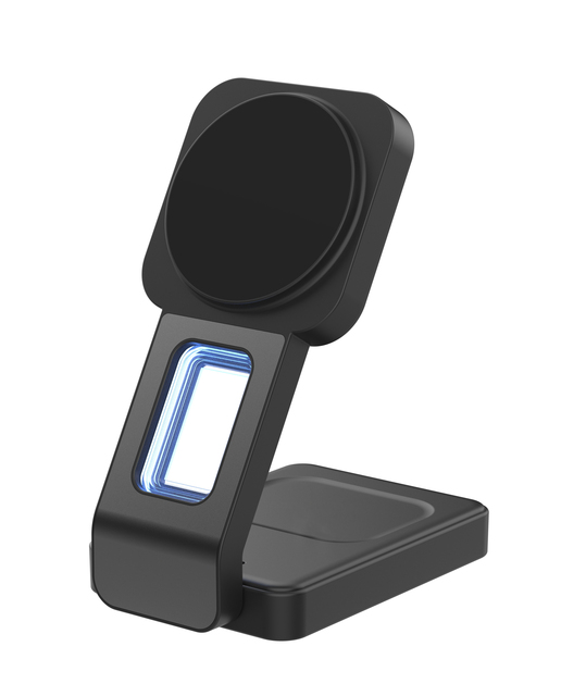 Wireless Charger Fast Charging Magnetic Suction Bracket Portable USB Interface Phone Watch Power Bank Multi-Function US