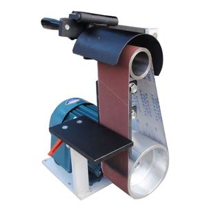 Ponceuse verticale électrique à roue en caoutchouc, petite machine à bande abrasive pour le polissage des bavures en acier inoxydable. - Product Image 1