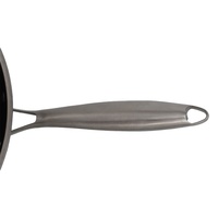 Wok antiadhésif double face alvéolé de 32 cm avec poignée en bois, fond en fonte, couvercle en verre, poêle en acier inoxydable, compatible lave-vaisselle
