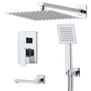 Ensemble <span class=keywords><strong>de</strong></span> système <span class=keywords><strong>de</strong></span> <span class=keywords><strong>douche</strong></span> encastré moderne en chrome réglable avec <span class=keywords><strong>pommeau</strong></span> <span class=keywords><strong>de</strong></span> <span class=keywords><strong>douche</strong></span> pluie <span class=keywords><strong>de</strong></span> 12 pouces et douchette à main - Product Image 1