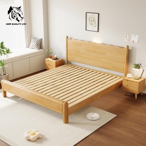 china wholesale <b>cheap</b> price customized huge stock eco-friendly 1.8m king bed newest designbedroom furniture wood king bed <b>frame</b> - Product Image 3
