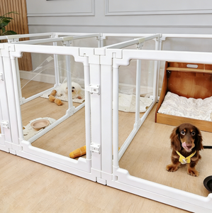 Valla para Perros y Conejos, Valla para Mascotas de ABS, Alta Permeabilidad, Transparente, Engrosada, Anti-caídas, Personalizable para Interiores/Exteriores - Product Image 3