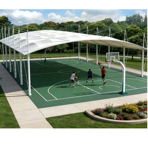 Toldo para Cancha de Tenis Deportiva con Diseño de Primera Calidad, Techo de Tela de PVC/PVDF, Estructura de Membrana de Acero Tensado - Product Image 4