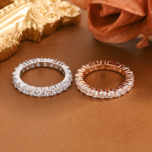 Anillos Multicolor de Plata Ley 925 con Turquesa y Cristal, Estilo Boho, Bisutería Fina para Mujer, Venta al Por Mayor - Product Image 1