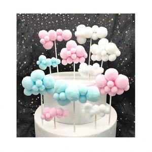 ท็อปเปอร์เค้ก 3 มิติ รูปเมฆสีขาว ขายส่งจากโรงงาน ท็อปเปอร์ตกแต่งเค้ก ขนาดใหญ่และเล็ก ท็อปเปอร์เค้กสุขสันต์วันเกิด - Product Image 1