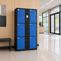 Casier de rangement électronique multi-portes haute capacité pour bagages avec entrée par code à combinaison pour salle de sport, école, hôpital