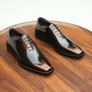 The Latest Autumn Men's Business Formal Stylish Oxford Brogue Leather Shoes Genuine Cowhide Men's Large-Sized Leather Shoes - Product Image 1