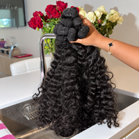 Extensions de cheveux humains bouclés naturels, mèches de cheveux indiens bruts, cuticules alignées, cheveux vierges d'Inde