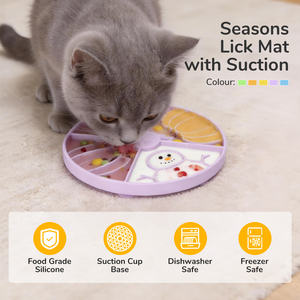 Tapis de léchage pliable en silicone de qualité alimentaire, bol de voyage antidérapant avec design en spirale pour chiens et chats, facile à nettoyer - Product Image 2