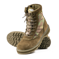 Bottes tactiques US Camouflage Leather Green Combat Bottes de randonnée tactiques légères avec fermeture éclair