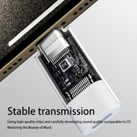 Adaptateur audio USB-C vers 8 broches, Type-C mâle vers L femelle, adaptateur pour écouteurs HIFI haute qualité, convertisseur pour écouteurs filaires 3,5 mm