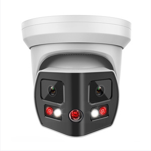 4k 8MP ống kính kép 180 ° góc rộng toàn cảnh, đầy đủ màu sắc, phát hiện con người/xe, 2 chiều nói chuyện Micro PoE <span class=keywords><strong>IP</strong></span> <span class=keywords><strong>Camera</strong></span> an ninh ngoài trời - Product Image 1