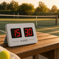Papan Skor Digital Tenis LED Penghitung Skor Elektronik Papan Skor Elektronik Dioperasikan dengan Baterai dan Remote untuk Latihan di Lapangan
