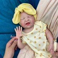 20 Zoll realistische weinende Reborn-Babypuppe, lebensechter Vollsilikonkörper mit Gewicht, fühlt sich echt an, Sammlerpuppe zum Weiterverkauf
