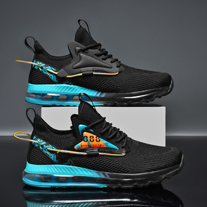 Men's Casual Sports Mesh Sneakers Comfortable Running Walking Shoes PU Midsole Air <b>Cushion</b> Rubber Insole Summer Autumn <b>Box</b> - Product Image 3