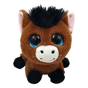 Tùy Chỉnh Bán Buôn Trang Trại Động Vật Đồ Chơi Sang Trọng Pony Horse Pet Toy Nhồi Vật Liệu Mềm Với Đôi Mắt Dễ Thương