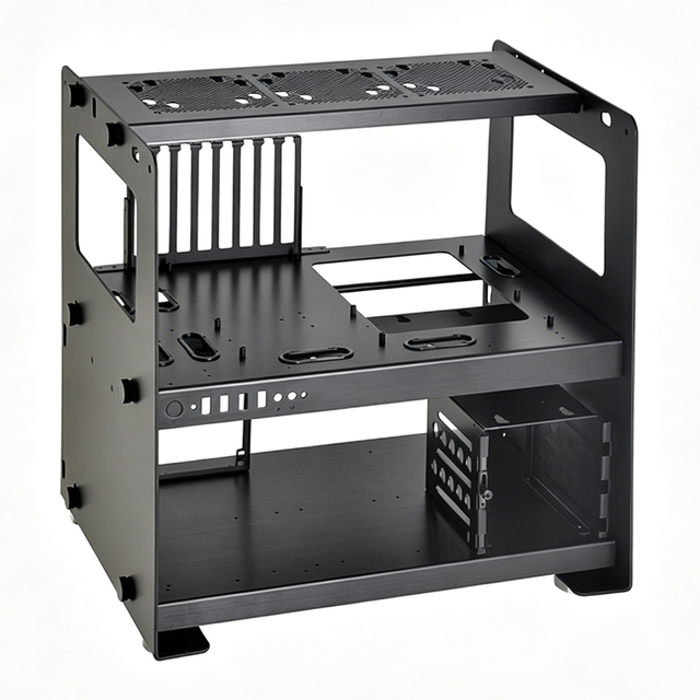Custom Sheet Metal PC Chassis & Industrial Housing, OEM Stamped & Powder Coated Open Frame Computer Case for Bench Testing