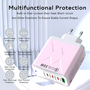 Chargeur USB 4ports PD25W Charge rapide QC3.0 Type C Adaptateur ABS Station d'alimentation pour téléphone portable avec prise UK AU US EU KR - Product Image 3