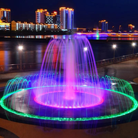 Fontaine musicale de jardin, équipement de fontaine à vagues pour cour extérieure, fontaine paysagère en acier inoxydable pour petite piscine