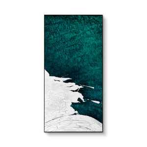 Peint à <span class=keywords><strong>la</strong></span> main moderne blanc vague de <span class=keywords><strong>mer</strong></span> texturée abstraite huile peintures murales toile art décor pour hôtel - Product Image 1