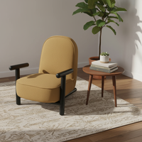Fauteuils de loisirs modernes et durables Chiga personnalisés, style simple et élégant, pieds en bois, sièges en tissu confortables, garantie 3 ans, mobilier pour la maison