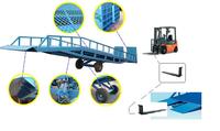 Rampe de conteneur d'usine pour chariot élévateur 2*2m, plateforme mobile de chargement et de déchargement de conteneurs 2000Kg