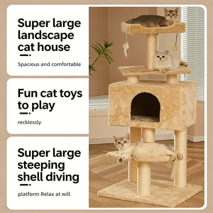 Árbol para Gatos Multifuncional Ecológico en Oferta, con Caja de Salto y Estructura para Escalar, Ideal para Hogares con Múltiples Gatos - Product Image 6