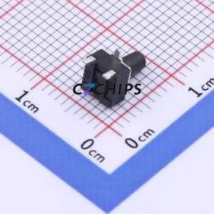 GT-TC072B-H070-L1 Tactile Switch SMD-3P,4.5x4.5mm Switch Single Pole Single Throw Round Button 2.5N Horizontal Mount - Product Image 2