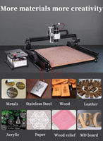 LY 4540 Pro CNC Machine à graver et à découper Broche Contrôleur hors ligne Module laser Options d'axe rotatif Version MDF aluminium