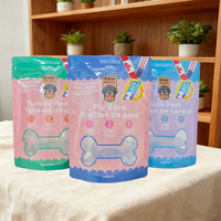 Emballage personnalisé imprimé, recyclable, laminé, refermable pour friandises, chewing-gums, aliments en conserve, aliments pour animaux de compagnie, gelée pour chiens et chats, format stand-up