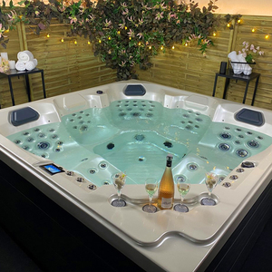 Jacuzzi Cuadrado Deluxe, el Más Vendido, para Exteriores, <span class=keywords><strong>con</strong></span> Hidromasaje y <span class=keywords><strong>Spa</strong></span> - Product Image 1