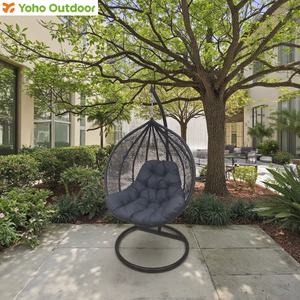 Yoho moderne balançoire de jardin chaise suspendue à bascule PE rotin patio balançoires chaise hamac panier suspendu oeuf chaise pour balcon - Product Image 1