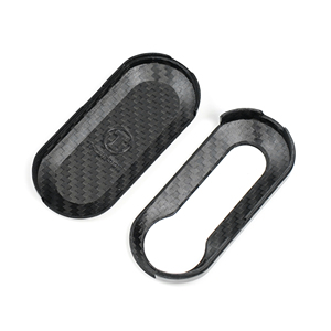 샤샤 탄소 섬유 진짜 시계 커버 키 케이스 커버 인테리어 액세서리 장식 보호 피아트 Abarth 500 - Product Image 2