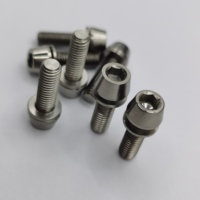 Tornillos de Titanio Gr5 DIN912 con Cabeza Hexagonal y Rosca UNF M5 para Manillar de Bicicleta, Clase 10.9 12.9