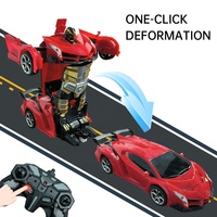 AiJH Voiture télécommandée transformable 1/18, rotation à 360 degrés, jouets de voiture, lumière LED cool, voiture transformable RC