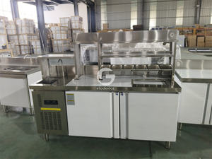 Comptoir de préparation de bubble tea, plan de travail pour bubble tea, comptoir de préparation de bubble tea, lumière bleue - Product Image 6