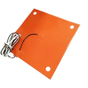 110V 220V Custom Electric Rubber Flexible Heater Silicone with Thermostat for 3D Printer