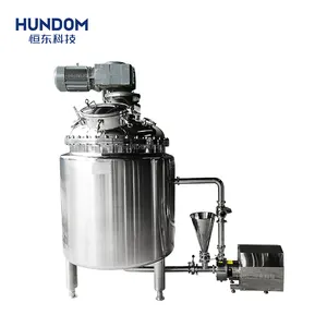 Vacío líquido leche en polvo harina líquido calefacción agitación tanque mezclador máquina