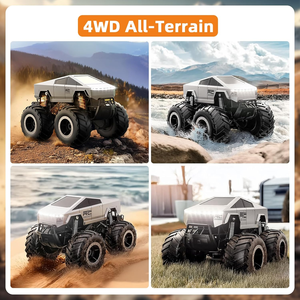 1:16 RC Amphibie Monster Truck 4WD LED Lumières Tout Terrain Eau Terre Télécommande Voiture Enfants En Plein Air RC Stunt Racing Jouet - Product Image 5