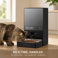 Distributeur de nourriture intelligent pour animaux de compagnie USMILEPET avec caméra, grande capacité 5L, contrôle par application WiFi, vision nocturne, audio bidirectionnel, pour chats et chiens, à domicile