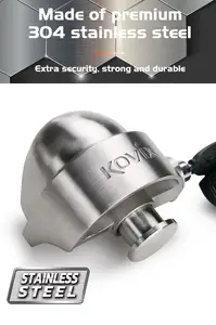 KOVIX Home Outdoor Travel Trailer Anti-Theft Ball Stainless Steel Trailer Hitch Lock